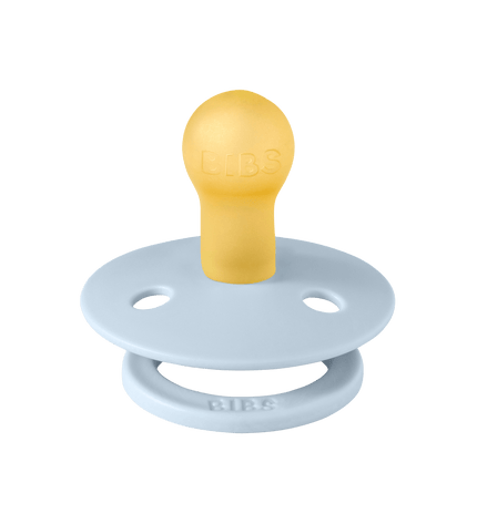 2 бр. Биберони BIBS COLOUR Iron GLOW/Baby Blue GLOW, 6-18 месеца