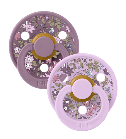 2 бр. Биберони BIBS Liberty COLOUR Chamomile Lawn - Violet Sky Mix, 0-6 месеца