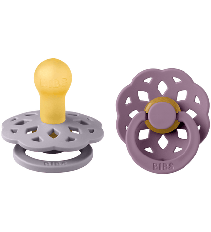 2 бр. Биберони BIBS Boheme, Fossil Grey/Mauve, 0-6 месеца