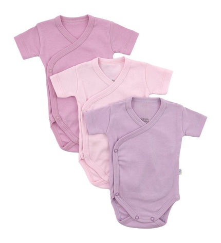Бебешко боди комплект - прегърни ме - тъмнорозов, светлорозов, виолетов