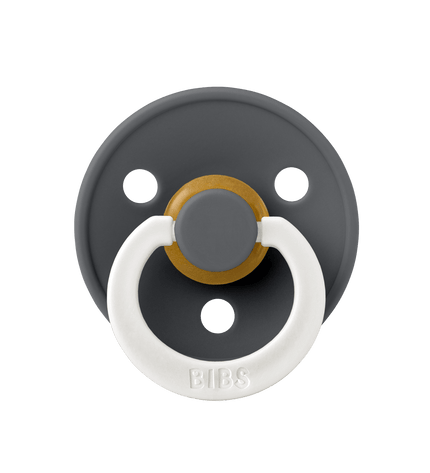 2 бр. Биберони BIBS COLOUR Iron GLOW/Baby Blue GLOW, 6-18 месеца