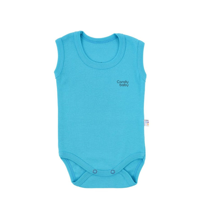 Бебешко боди комплект - потник - електриковосин, бял, светлосин