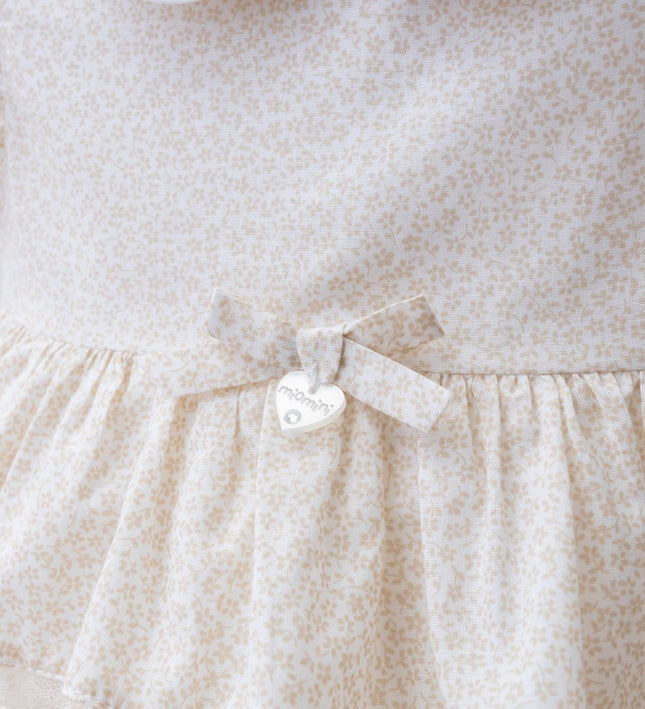 Бебешка рокля с панделка - кафяв