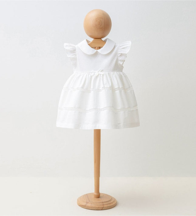 Бебешка рокля с панделка - шампан