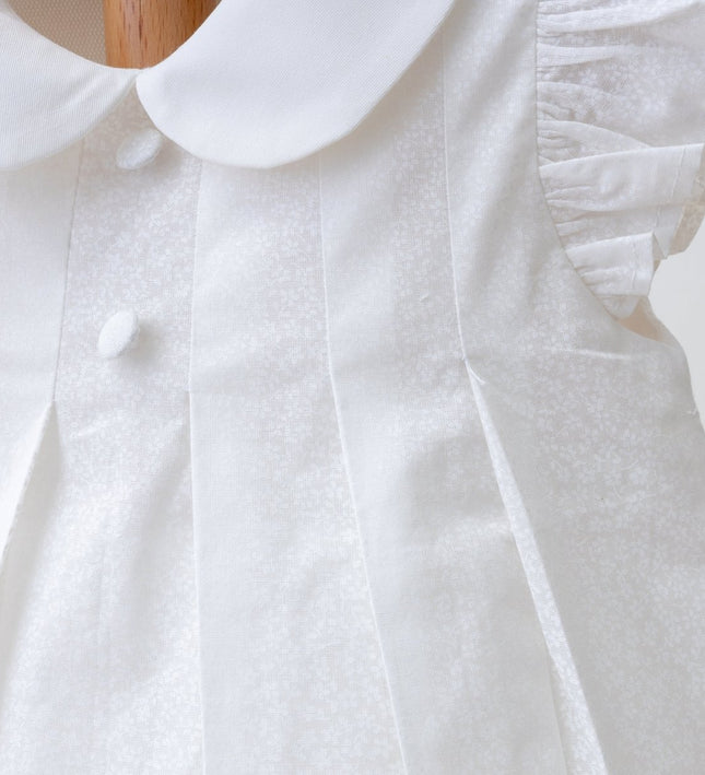 Бебешка рокля с якичка - шампан