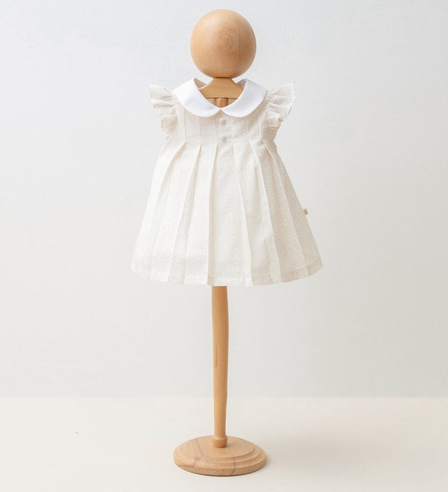 Бебешка рокля с якичка - кафяв