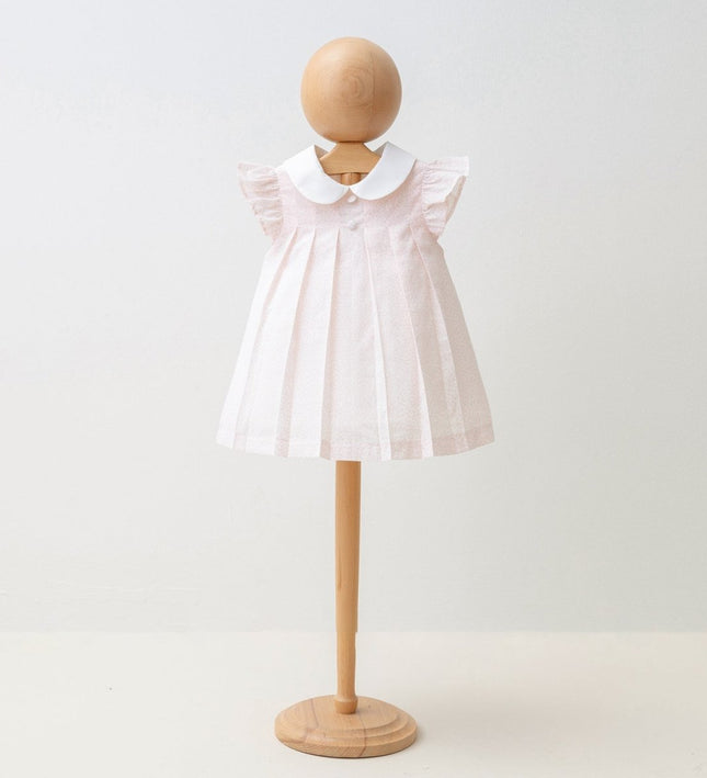 Бебешка рокля с якичка - розов