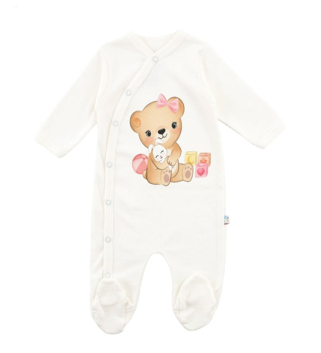 Бебешки комплект за изписване от 10 части „Сладко мече“ - момиче