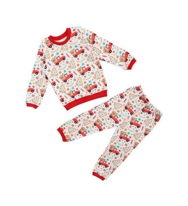 Бебешка пижама с дълъг ръкав „Камионче с украса“, 86-98см