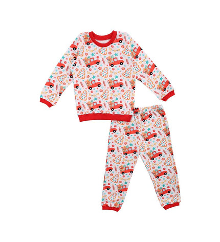 Бебешка пижама с дълъг ръкав „Камионче с украса“, 86-98см