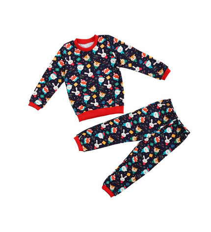 Бебешка пижама с дълъг ръкав „Зимни приятелчета“, 86-98см