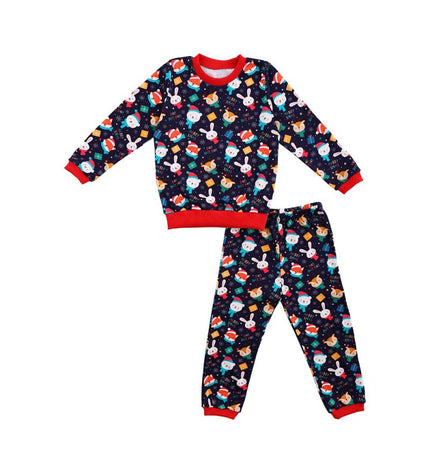 Бебешка пижама с дълъг ръкав „Зимни приятелчета“, 86-98см