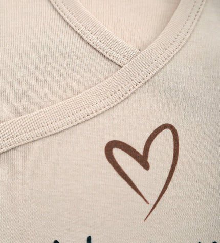 Бебешко боди комплект с къс ръкав - прегърни ме - „Обичам Мама и Тате“