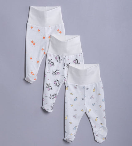 Бебешки ританки комплект „Плодчета, гъбки и зебри“, 3 броя