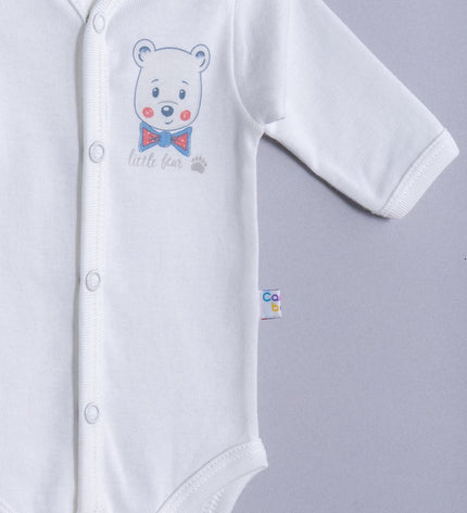 Бебешко боди с предно закопчаване комплект „Мечета“