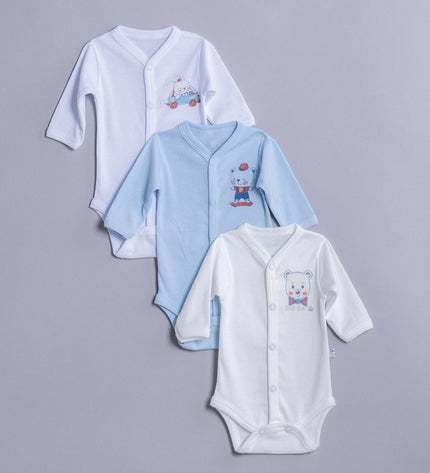 Бебешко боди с предно закопчаване комплект „Мечета“