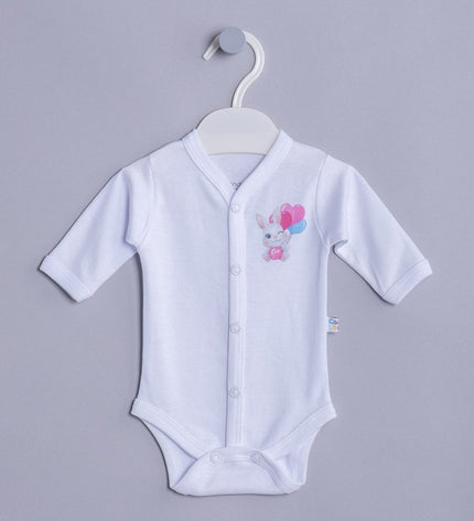 Бебешко боди с предно закопчаване комплект „Зайчета“