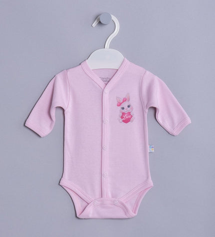 Бебешко боди с предно закопчаване комплект „Зайчета“