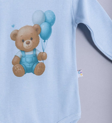 Бебешко боди с раменно закопчаване комплект 3 части "Мечета"