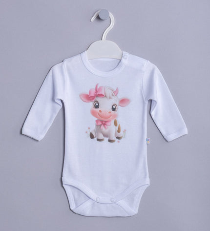 Бебешко боди с раменно закопчаване комплект 3 части "Зайчета"