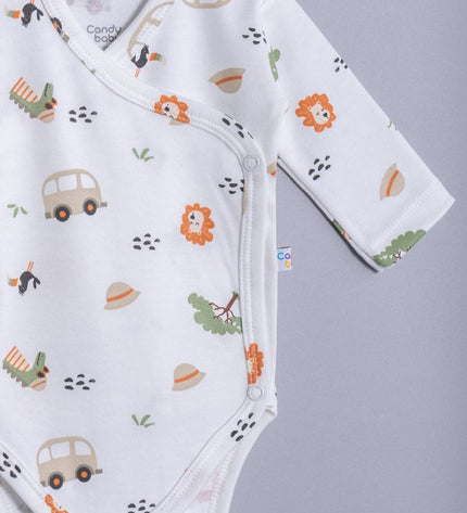 Бебешко боди комплект от 2 части - прегърни ме - „Сафари“