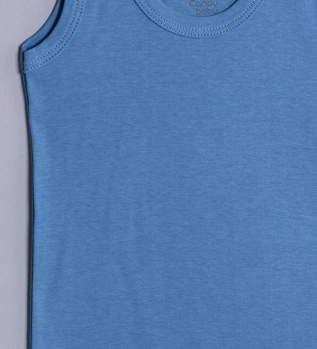 Детски потник комплект - индиго, бял, меланж, 122-134см