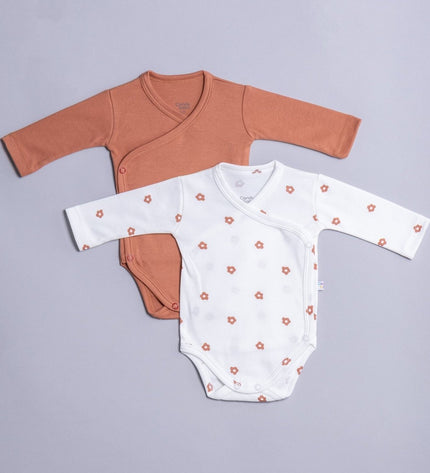 Бебешко боди комплект от 2 части - прегърни ме - „Нежни маргаритки“