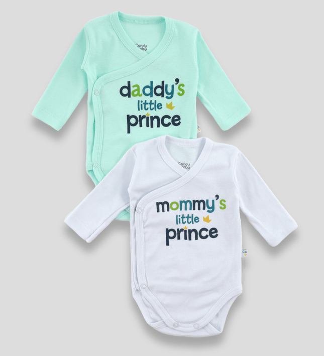 Бебешко боди комплект - прегърни ме - „Малкият принц на мама“