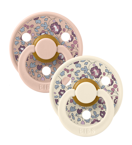 BIBS x LIBERTY 2бр. Биберони COLOUR, Eloise Blush Mix, 0-6 Месеца