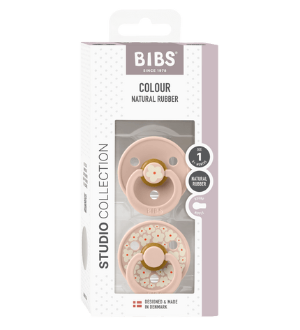 2 бр. Биберони BIBS Studio COLOUR Jasmine, Blush Mix, 0-6 месеца
