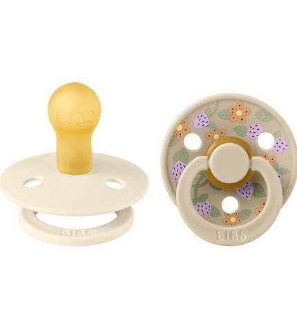 2 бр. Биберони BIBS Liberty COLOUR Strawberries and Cream Ivory, 0-6 месеца