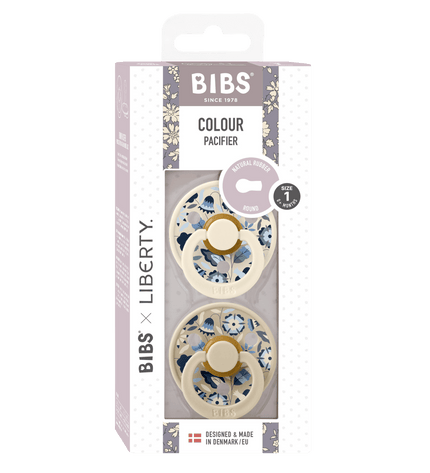 2 бр. Биберони BIBS Liberty COLOUR Bobo Ivory, 0-6 месеца