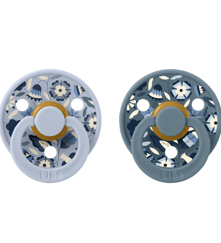 2 бр. Биберони BIBS Liberty COLOUR Bobo Dusty Blue, 0-6 месеца
