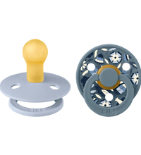 2 бр. Биберони BIBS Liberty COLOUR Bobo Dusty Blue, 0-6 месеца