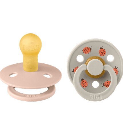 2 бр. Биберони BIBS Studio COLOUR, Ladybug/Blush, 0-6 месеца