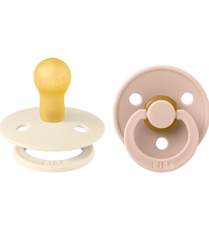 2 бр. Биберони BIBS, COLOUR Ivory/Blush, 0-6 месеца