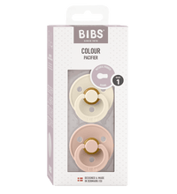 2 бр. Биберони BIBS, COLOUR Ivory/Blush, 0-6 месеца
