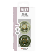2 бр. Биберони BIBS COLOUR Holiday Leaf, Каучук, 0-6 месеца