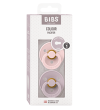 2 бр. Биберони BIBS COLOUR, Blossom/Dusky Lilac, 0-6 месеца