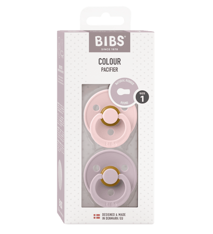 2 бр. Биберони BIBS COLOUR, Blossom/Dusky Lilac, 0-6 месеца