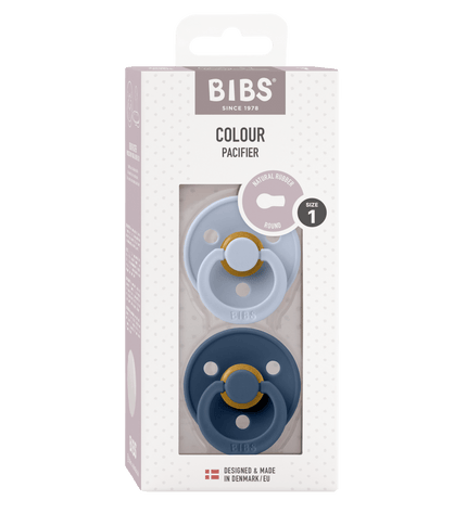 2 бр. Биберони BIBS COLOUR Dusty Blue/Steel Blue 0-6 месеца