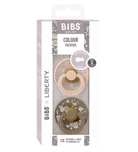2 бр. Биберони BIBS Liberty COLOUR Capel - Blush Mix, 6-18 месеца