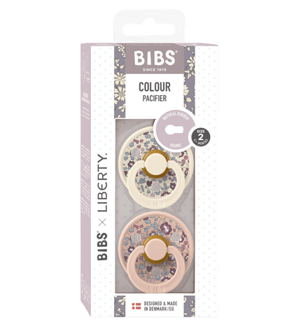 2 бр. Биберони BIBS Liberty COLOUR Eloise Blush Mix, 6-18 месеца
