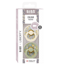 2 бр. Биберони BIBS Liberty COLOUR Eloise Sage Mix, 6-18 месеца