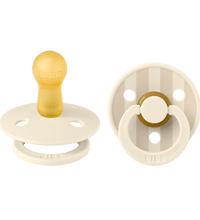 2 бр. Биберони BIBS Studio COLOUR Pin, Ivory Vanilla Mix, 6-18 месеца