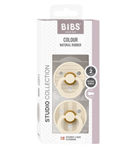 2 бр. Биберони BIBS Studio COLOUR Pin, Ivory Vanilla Mix, 6-18 месеца