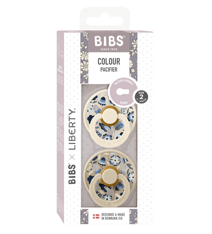 2 бр. Биберони BIBS Liberty COLOUR Bobo Ivory, 6-18 месеца