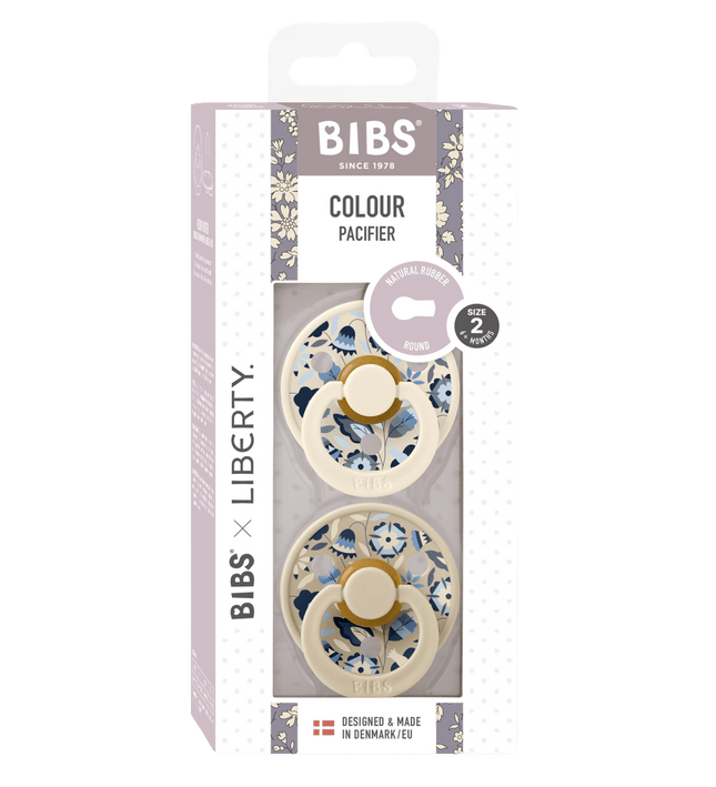 2 бр. Биберони BIBS Liberty COLOUR Bobo Ivory, 6-18 месеца