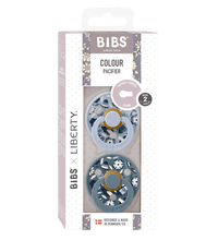 2 бр. Биберони BIBS Liberty COLOUR Bobo Dusty Blue, 6-18 месеца