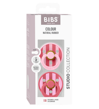 2 бр. Биберони BIBS Studio COLOUR Block, Baby Pink Coral Mix, 6-18 месеца